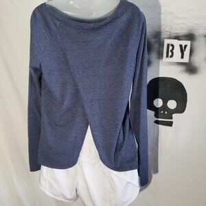 Adidas Split-Back Shirt in Heathered Blue Sz L